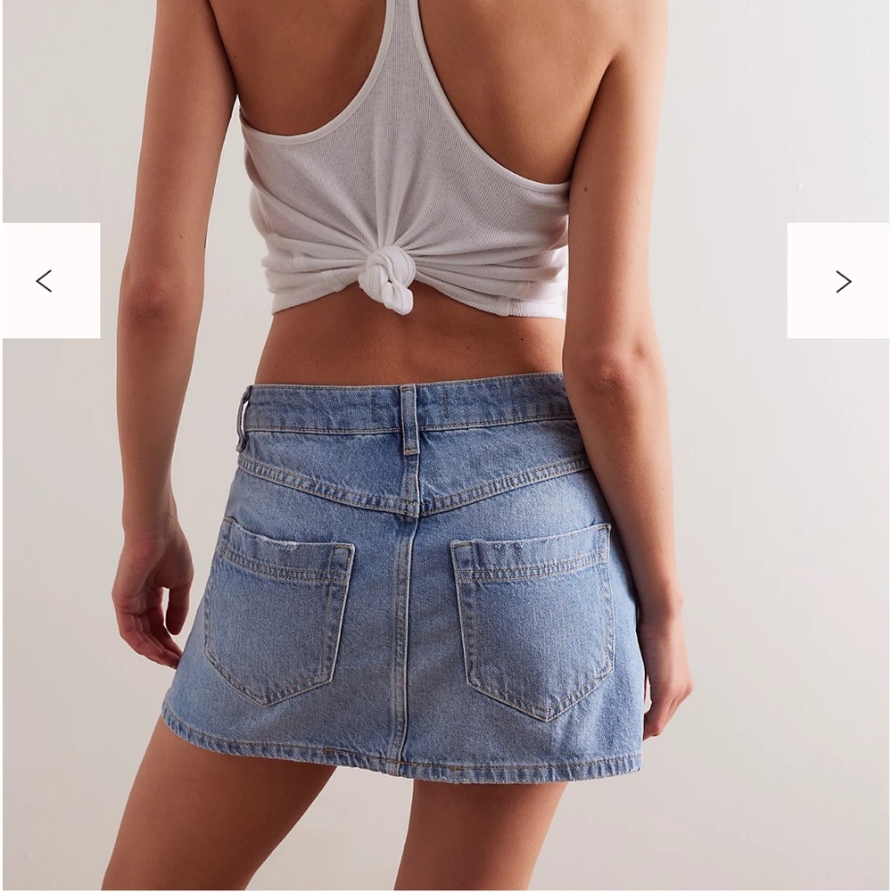 Free People Cross Front Mini Skirt